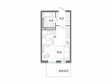 29,3 м², квартира-студия 6 460 123 ₽ - изображение 26