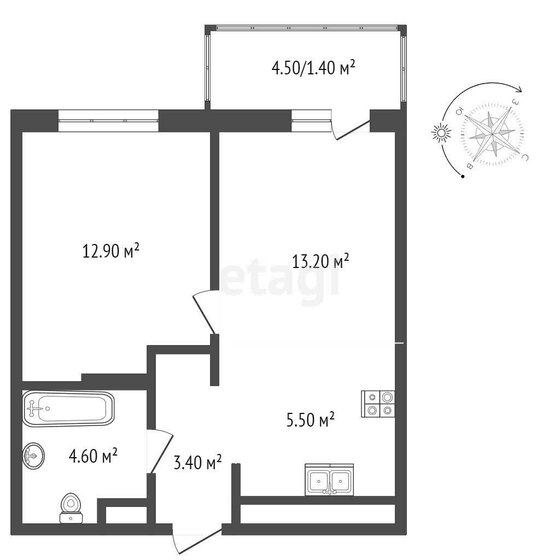 41 м², 2-комнатная квартира 6 000 000 ₽ - изображение 12