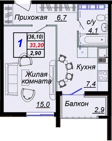 38,3 м², 1-комнатные апартаменты 8 600 000 ₽ - изображение 84