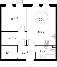 50,1 м², 1-комнатная квартира 13 172 266 ₽ - изображение 22