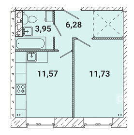 Квартира 33,5 м², 1-комнатная - изображение 1