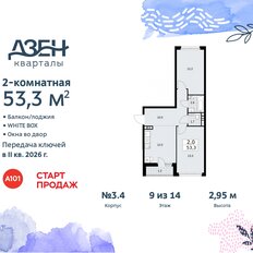 Квартира 53,3 м², 2-комнатная - изображение 3