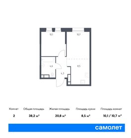 38,2 м², 1-комнатная квартира 16 196 242 ₽ - изображение 14