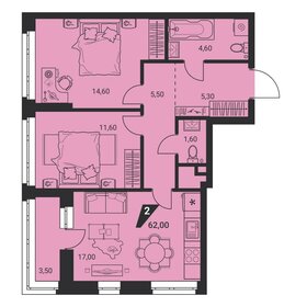 61,1 м², 2-комнатная квартира 8 868 743 ₽ - изображение 39