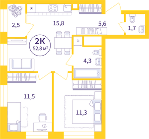 57,2 м², 3-комнатная квартира 4 250 000 ₽ - изображение 88