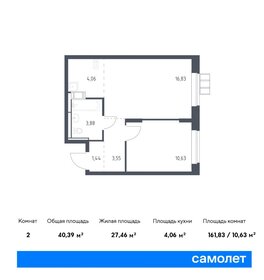 40,4 м², 2-комнатная квартира 8 885 000 ₽ - изображение 1