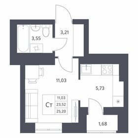 20 м², квартира-студия 3 590 000 ₽ - изображение 129