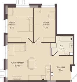 63,2 м², 3-комнатная квартира 7 200 000 ₽ - изображение 57