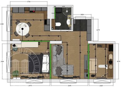 Квартира 58,6 м², 2-комнатная - изображение 1