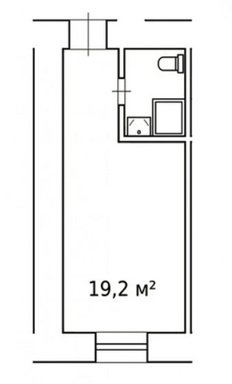 19,2 м², апартаменты-студия 6 448 000 ₽ - изображение 1