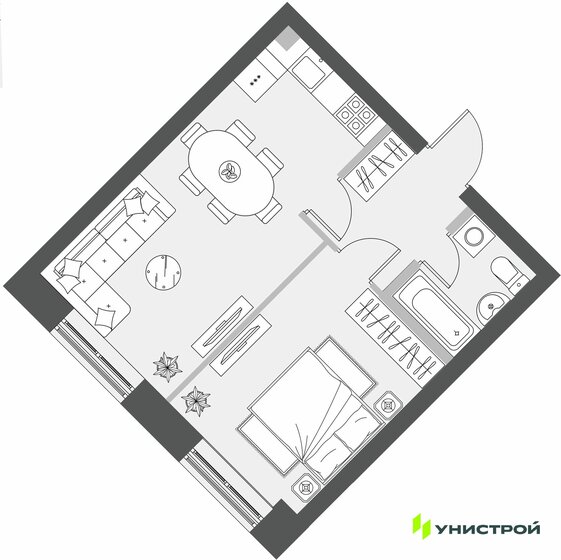 34 м², 1-комнатная квартира 9 007 350 ₽ - изображение 7