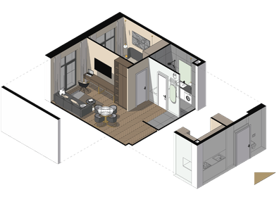 39,3 м², 1-комнатные апартаменты 20 012 930 ₽ - изображение 63