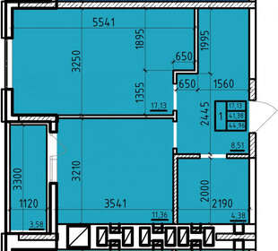 45 м², 1-комнатная квартира 4 496 000 ₽ - изображение 26