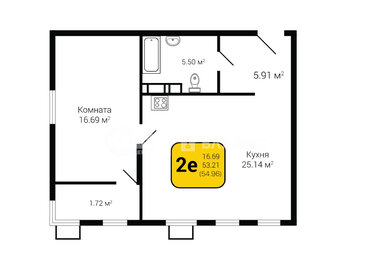 55 м², 1-комнатная квартира 4 946 400 ₽ - изображение 32