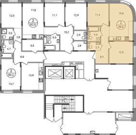 Квартира 58,8 м², 2-комнатная - изображение 2