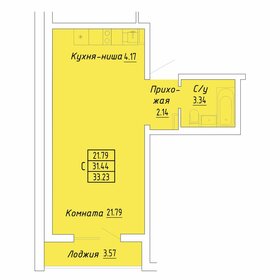 Квартира 33,2 м², студия - изображение 1