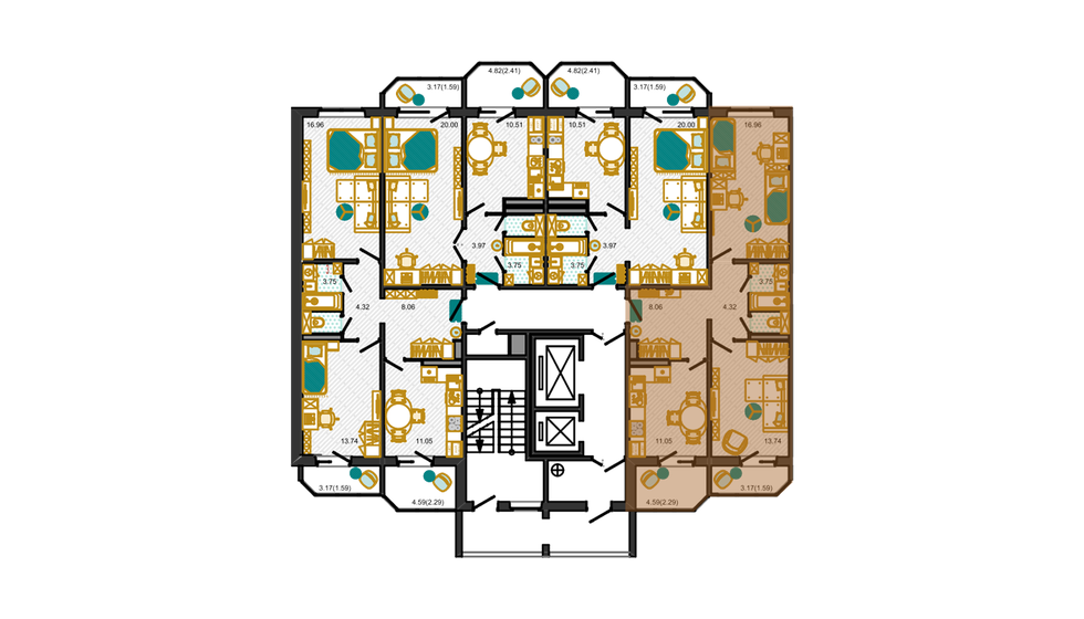 68 м², 2-комнатная квартира 9 200 000 ₽ - изображение 61