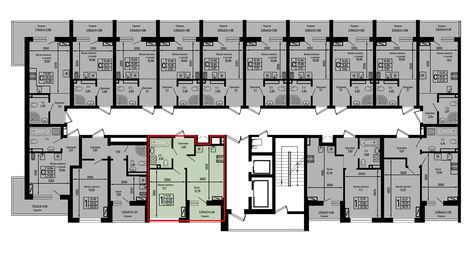 Квартира 33,6 м², 1-комнатная - изображение 2