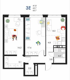 73,3 м², 3-комнатная квартира 7 775 664 ₽ - изображение 41