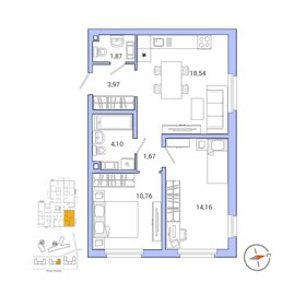 55,6 м², 3-комнатная квартира 7 300 000 ₽ - изображение 35