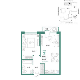 43 м², 2-комнатная квартира 7 590 000 ₽ - изображение 81