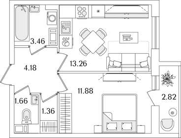 37,2 м², 1-комнатная квартира 9 098 972 ₽ - изображение 81