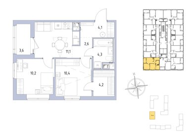 Квартира 48,7 м², 2-комнатная - изображение 1