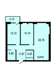 Квартира 78 м², 3-комнатная - изображение 2