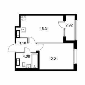 36,2 м², 1-комнатная квартира 5 798 400 ₽ - изображение 40