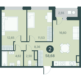 65 м², 2-комнатная квартира 8 150 000 ₽ - изображение 108