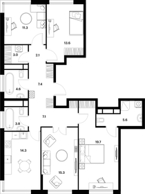 113,3 м², 4-комнатная квартира 47 000 000 ₽ - изображение 113