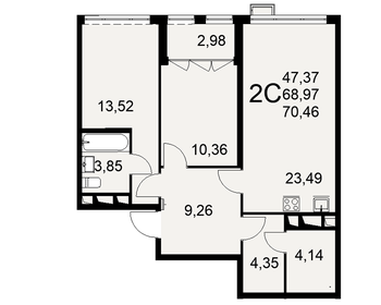 65,3 м², 2-комнатная квартира 7 640 000 ₽ - изображение 51