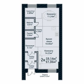 32,9 м², 1-комнатная квартира 4 600 000 ₽ - изображение 70