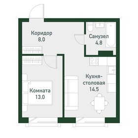 49,1 м², 1-комнатная квартира 4 600 000 ₽ - изображение 54