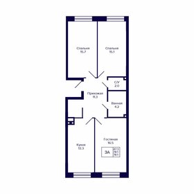 Квартира 78,1 м², 3-комнатная - изображение 1