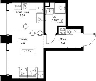 Квартира 24,9 м², студия - изображение 2
