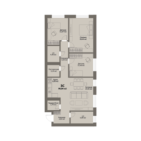 100,1 м², 3-комнатная квартира 15 521 700 ₽ - изображение 32