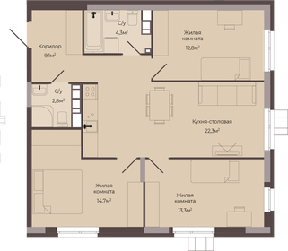 80 м², 3-комнатная квартира 11 997 600 ₽ - изображение 10