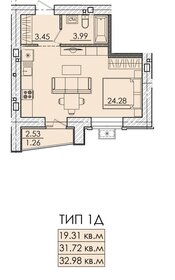 Квартира 33 м², 1-комнатная - изображение 1