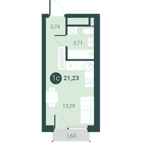 21,2 м², квартира-студия 3 740 000 ₽ - изображение 10