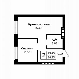 Квартира 34 м², 2-комнатная - изображение 1