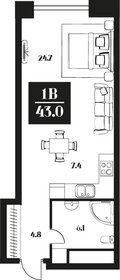39,2 м², 1-комнатная квартира 5 220 000 ₽ - изображение 14