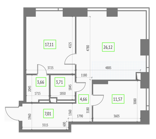 53,3 м², 2-комнатная квартира 18 600 000 ₽ - изображение 94