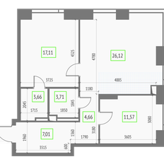 Квартира 73,8 м², 2-комнатная - изображение 2