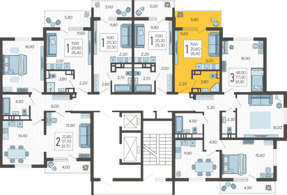 20 м², квартира-студия 7 100 000 ₽ - изображение 136