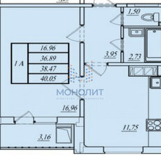 Квартира 40,1 м², 1-комнатная - изображение 3