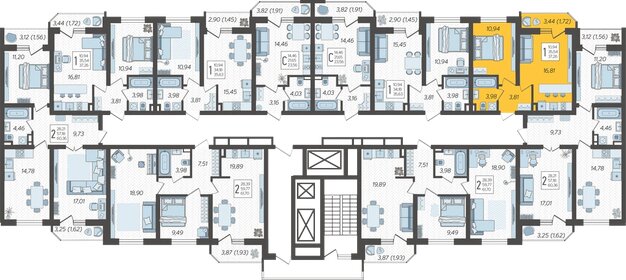 43 м², 1-комнатная квартира 3 850 000 ₽ - изображение 67