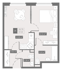 35,1 м², 1-комнатная квартира 8 950 263 ₽ - изображение 118