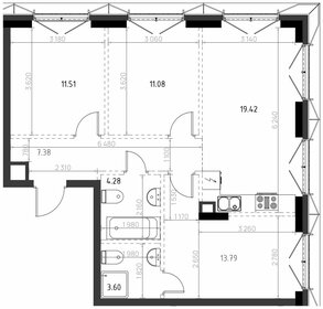 65,7 м², 2-комнатная квартира 16 775 803 ₽ - изображение 50