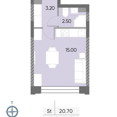 Квартира 20,7 м², студия - изображение 2